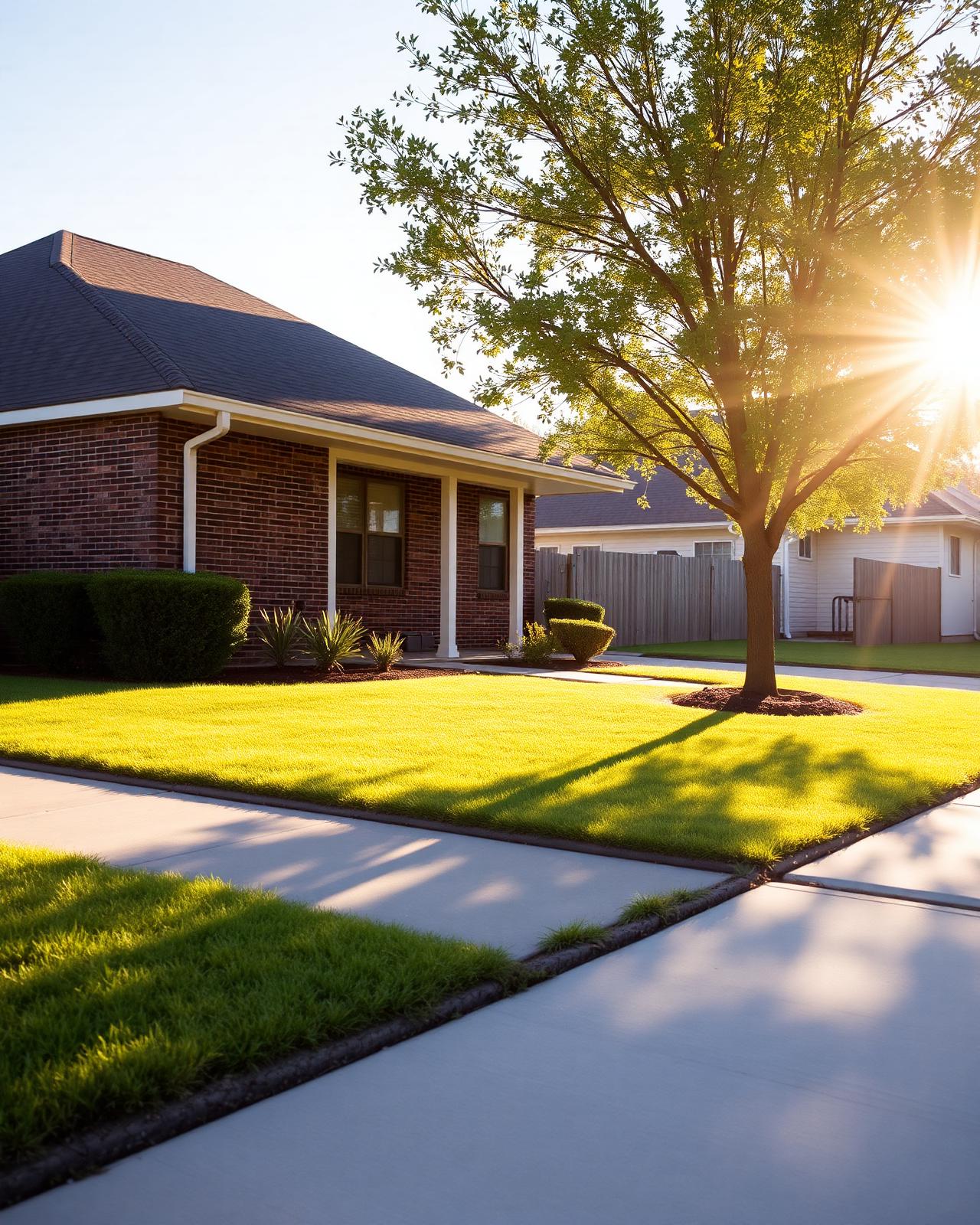 Texas single-family rental home in warm afternoon light
